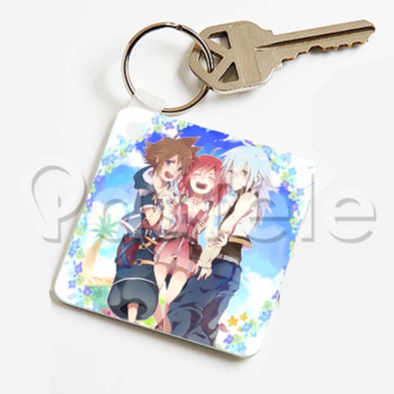 Kingdom Hearts Custom Art Keychain Key Ring Jewelry Necklaces Pendant Two Sides