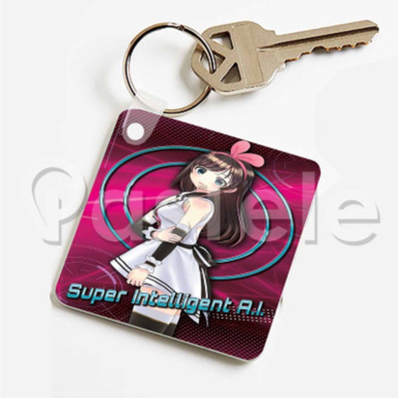 Kizuna Ai Custom Art Keychain Key Ring Jewelry Necklaces Pendant Two Sides
