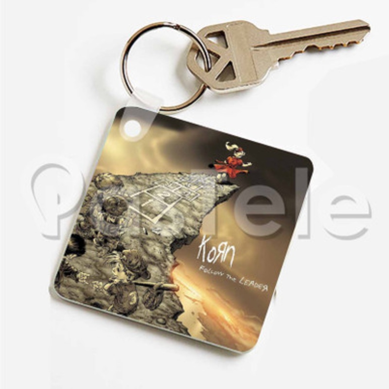Korn Follow The Leader Custom Art Keychain Key Ring Jewelry Necklaces Pendant Two Sides