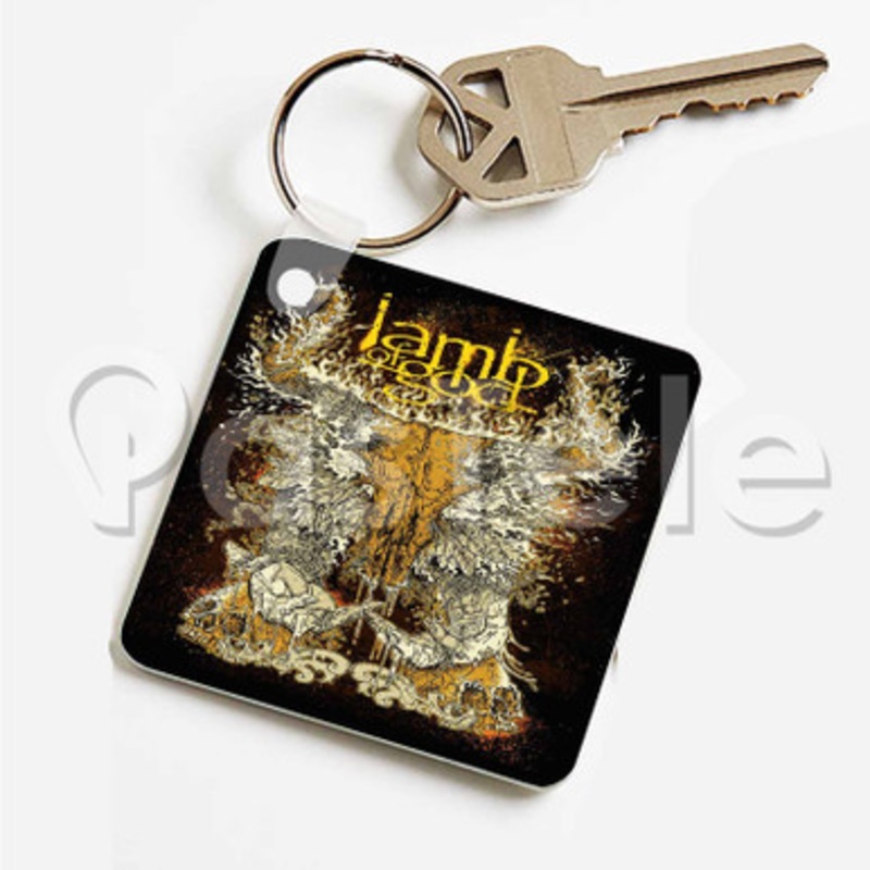 Lamb of Good Custom Art Keychain Key Ring Jewelry Necklaces Pendant Two Sides