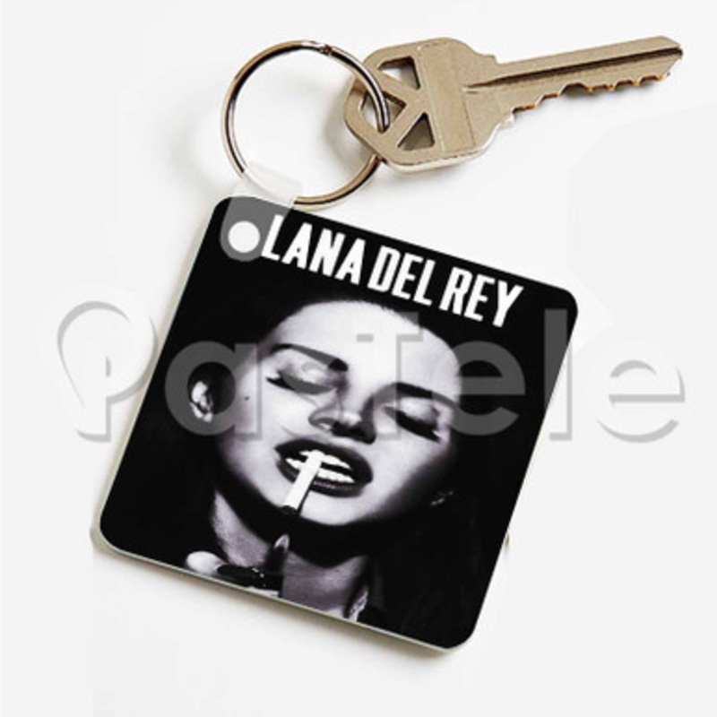 Lana Del Rey Custom Art Keychain Key Ring Jewelry Necklaces Pendant Two Sides