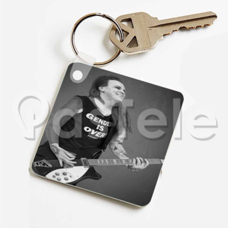 Laura Jane Grace Custom Art Keychain Key Ring Jewelry Necklaces Pendant Two Sides
