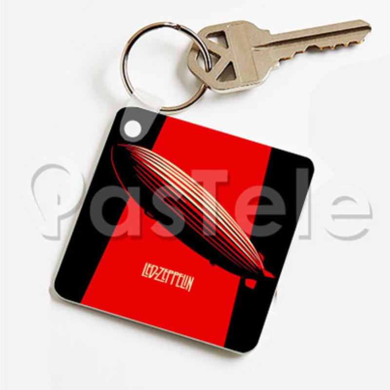 Led Zeppelin 2 Custom Art Keychain Key Ring Jewelry Necklaces Pendant Two Sides