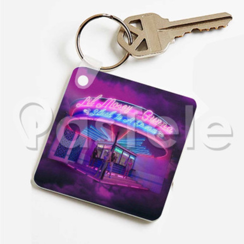 Lil Mosey Stuck in a Dream Custom Art Keychain Key Ring Jewelry Necklaces Pendant Two Sides