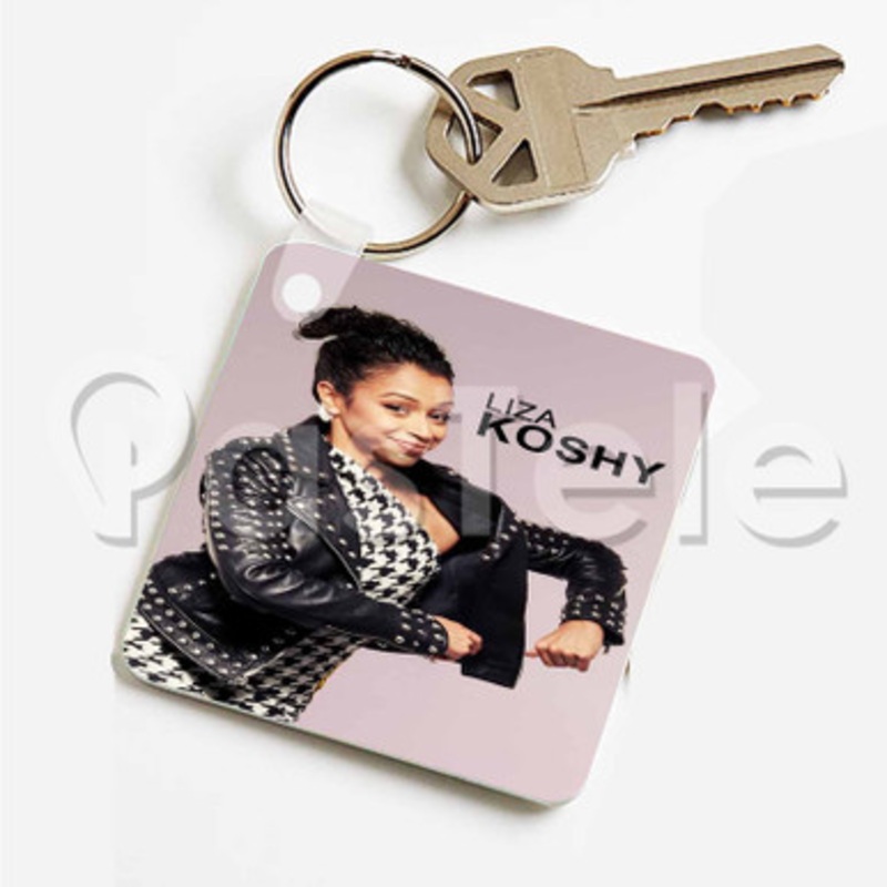 Liza Koshy Custom Art Keychain Key Ring Jewelry Necklaces Pendant Two Sides