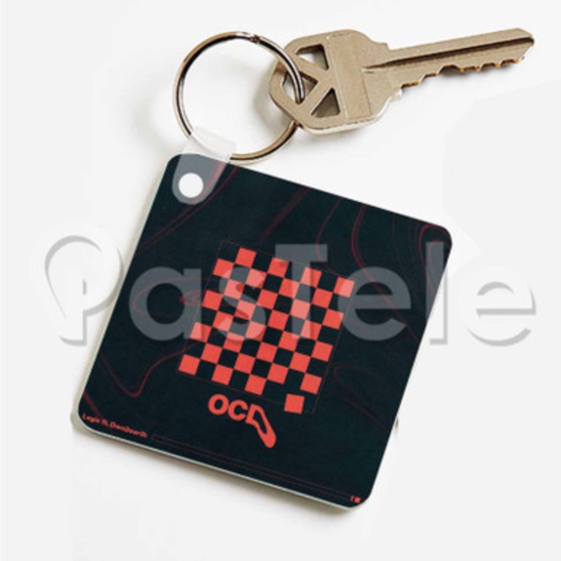 Logic OCD Custom Art Keychain Key Ring Jewelry Necklaces Pendant Two Sides
