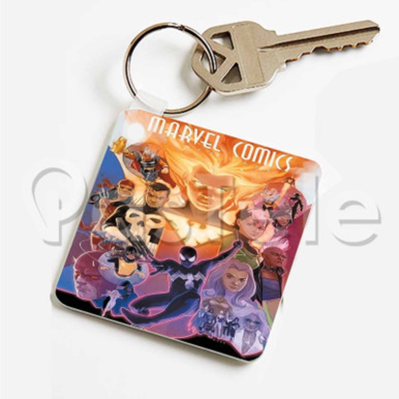 Marvel Comics Custom Art Keychain Key Ring Jewelry Necklaces Pendant Two Sides
