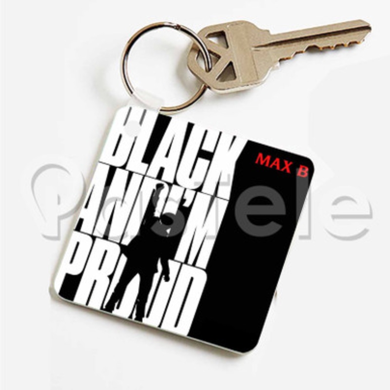 Max B Custom Art Keychain Key Ring Jewelry Necklaces Pendant Two Sides