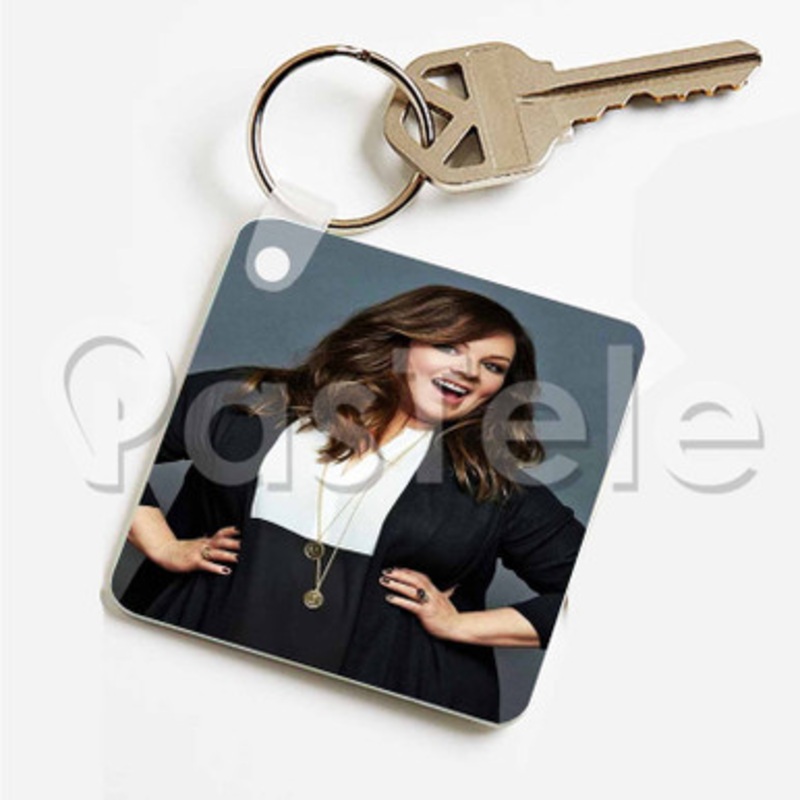 Melissa Mc Carthy Custom Art Keychain Key Ring Jewelry Necklaces Pendant Two Sides