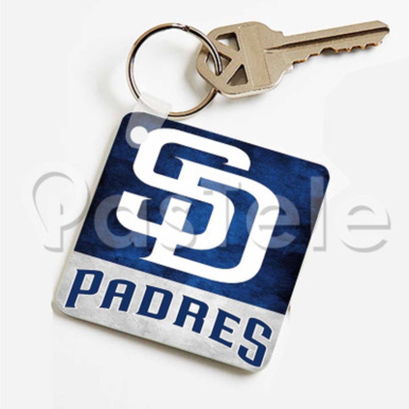 MLB San Diego Padres Custom Art Keychain Key Ring Jewelry Necklaces Pendant Two Sides