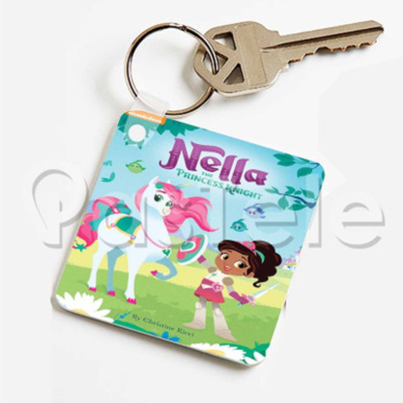 Nella the Princess Knight Custom Art Keychain Key Ring Jewelry Necklaces Pendant Two Sides
