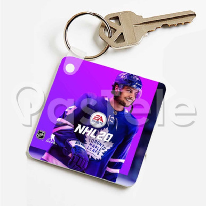NHL 20 Custom Art Keychain Key Ring Jewelry Necklaces Pendant Two Sides