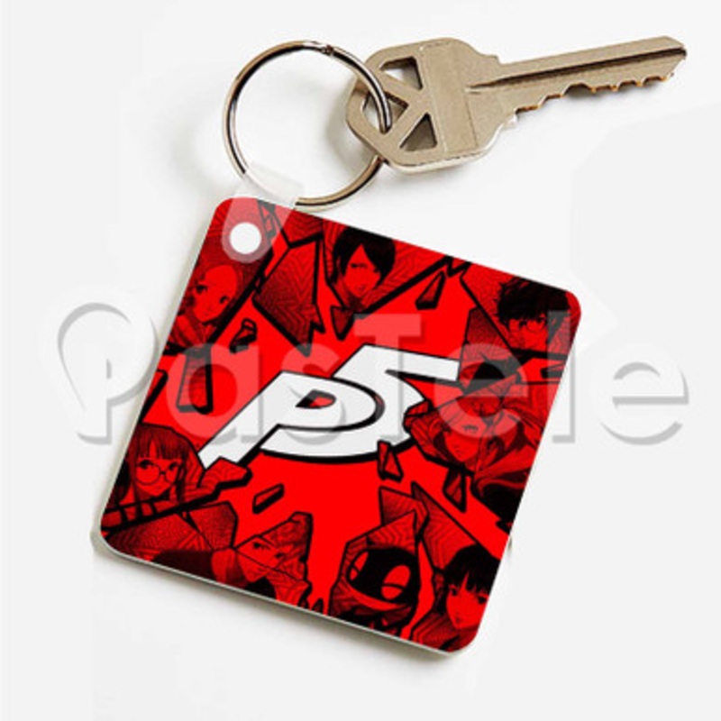 persona 5 Custom Art Keychain Key Ring Jewelry Necklaces Pendant Two Sides