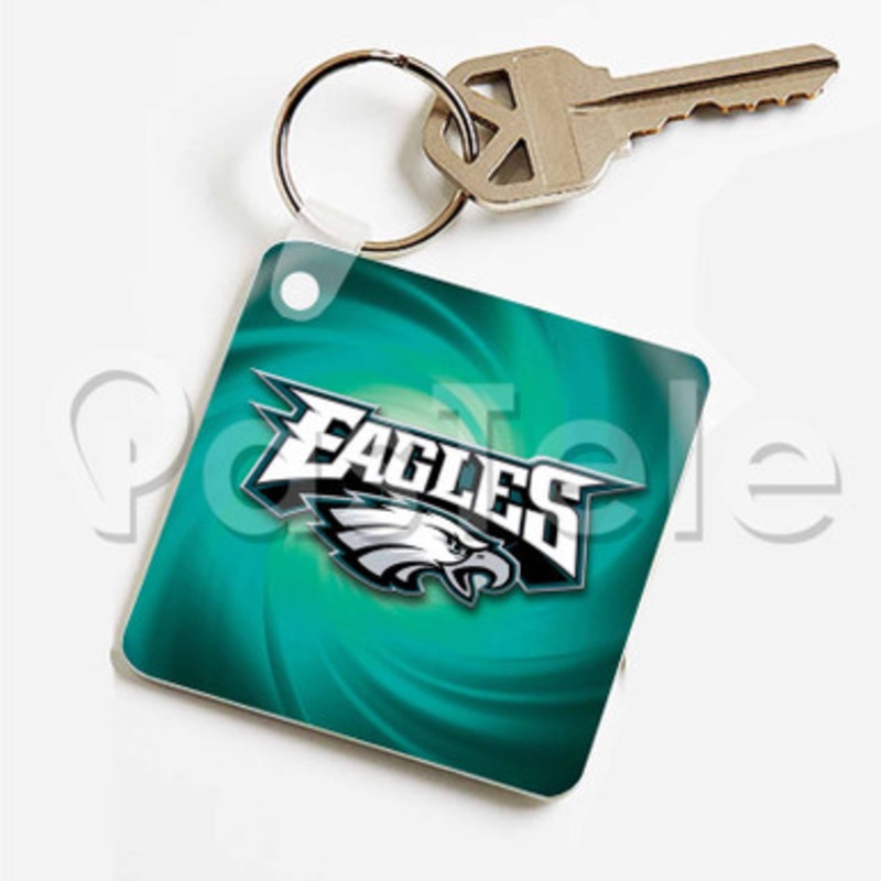 philadelphia eagles 3 Custom Art Keychain Key Ring Jewelry Necklaces Pendant Two Sides