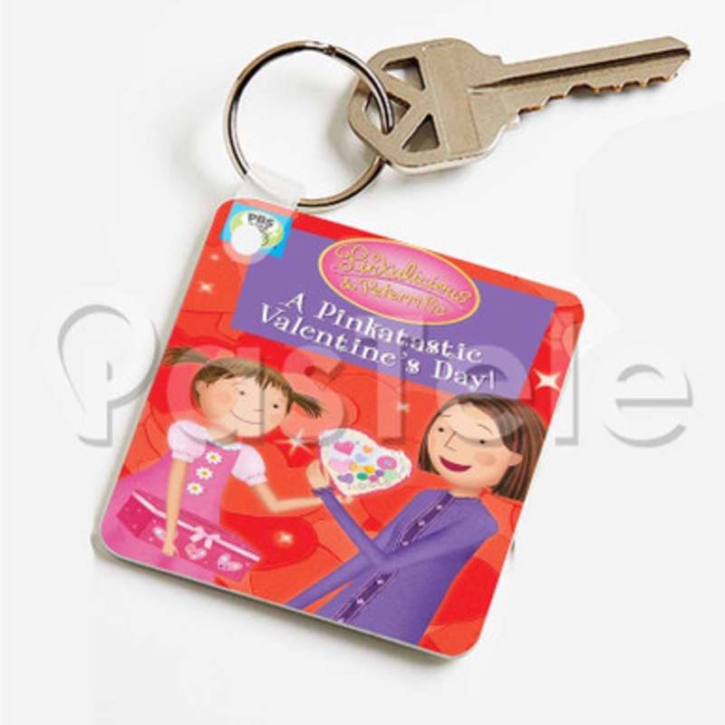 Pinkalicious Peterrific A Pinkatastic Valentine s Day Custom Art Keychain Key Ring Jewelry Necklaces Pendant Two Sides