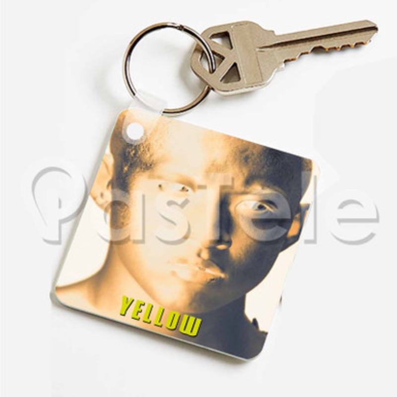 Rich Brian Yellow Custom Art Keychain Key Ring Jewelry Necklaces Pendant Two Sides