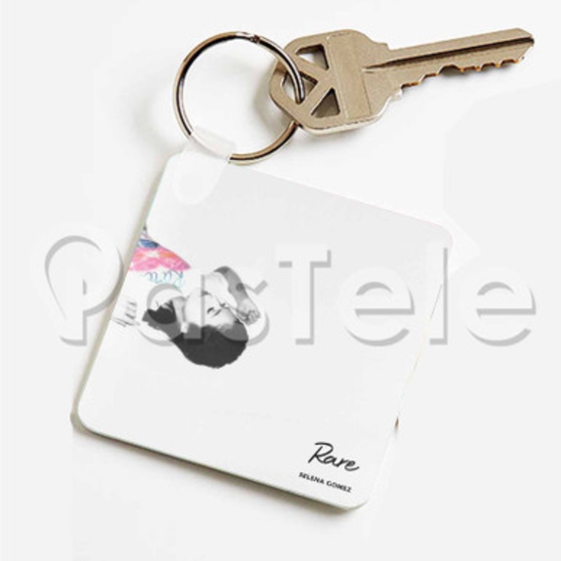 Selena Gomez Rare Custom Art Keychain Key Ring Jewelry Necklaces Pendant Two Sides