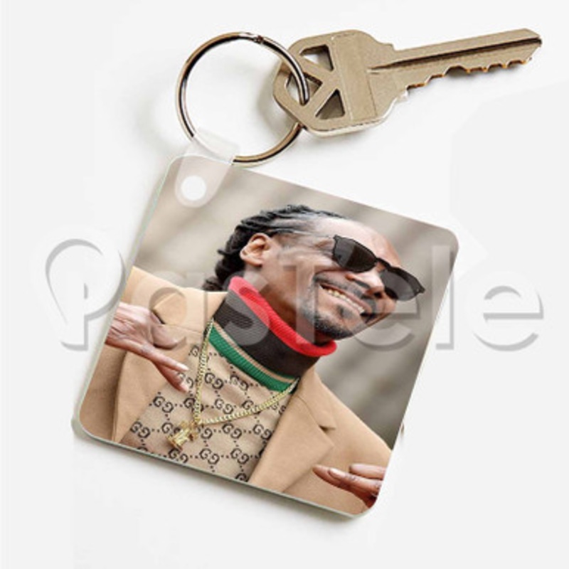 Snoop Dogg Custom Art Keychain Key Ring Jewelry Necklaces Pendant Two Sides