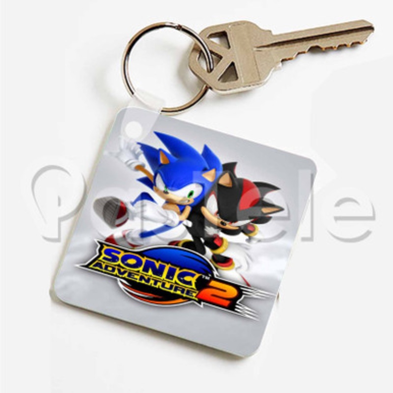 Sonic Adventure 2 Custom Art Keychain Key Ring Jewelry Necklaces Pendant Two Sides