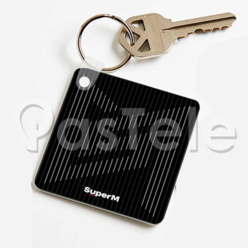 Super M 1st Mini Album Custom Art Keychain Key Ring Jewelry Necklaces Pendant Two Sides