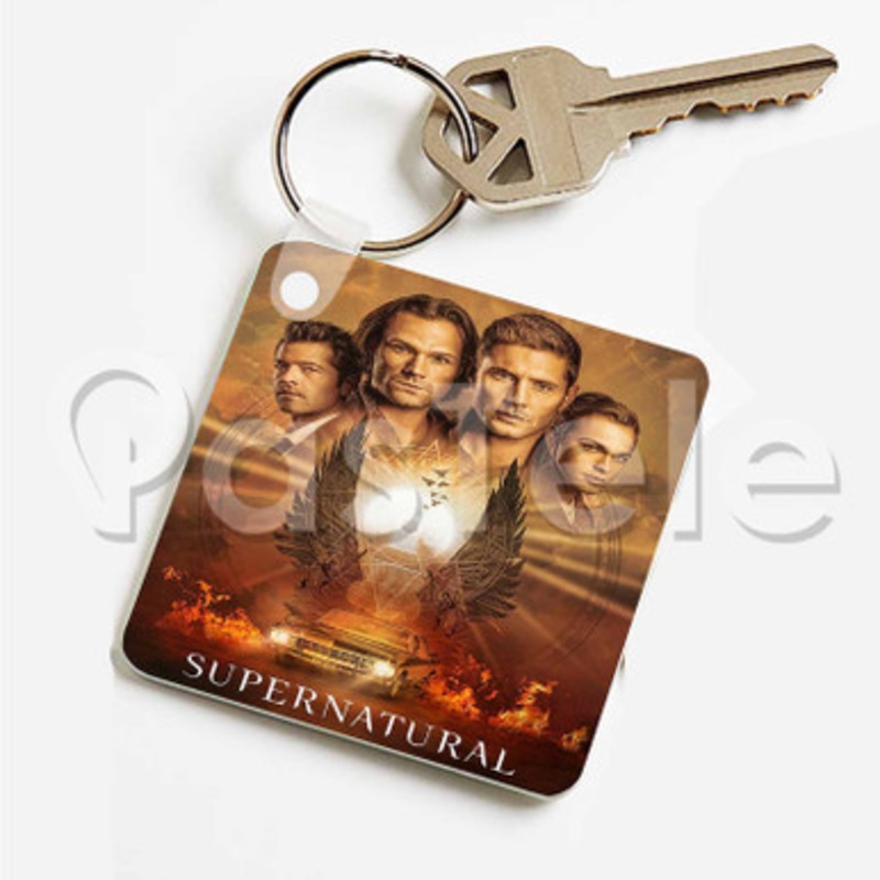 Supernatural Season 15 Custom Art Keychain Key Ring Jewelry Necklaces Pendant Two Sides