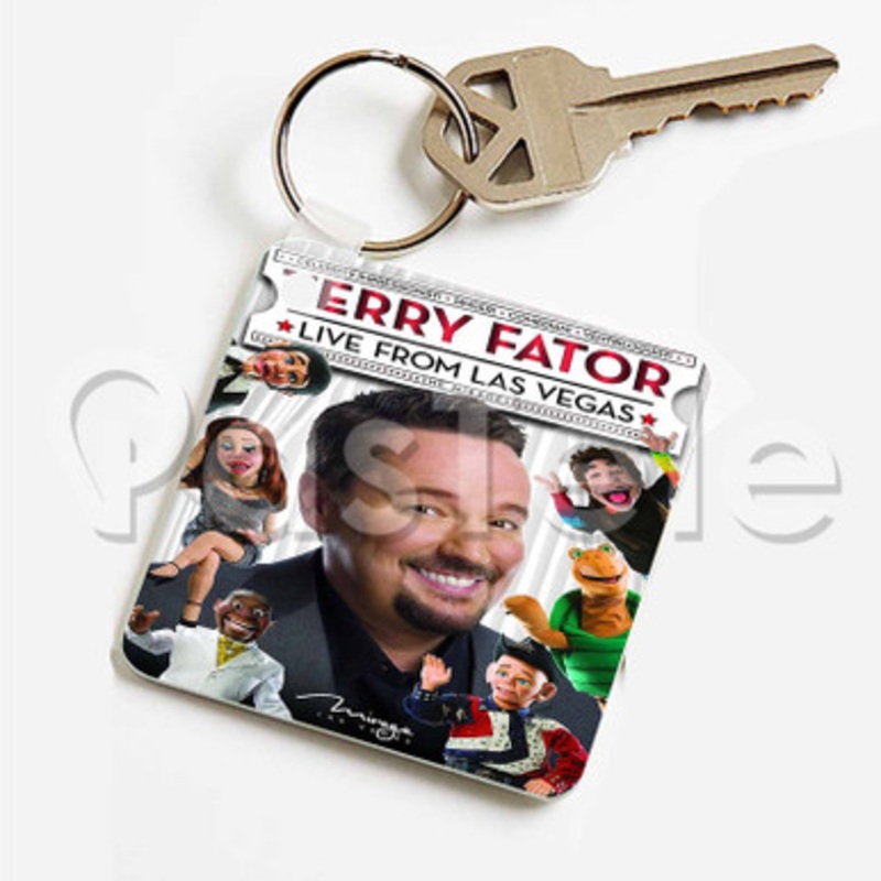 Terry Fator Custom Art Keychain Key Ring Jewelry Necklaces Pendant Two Sides