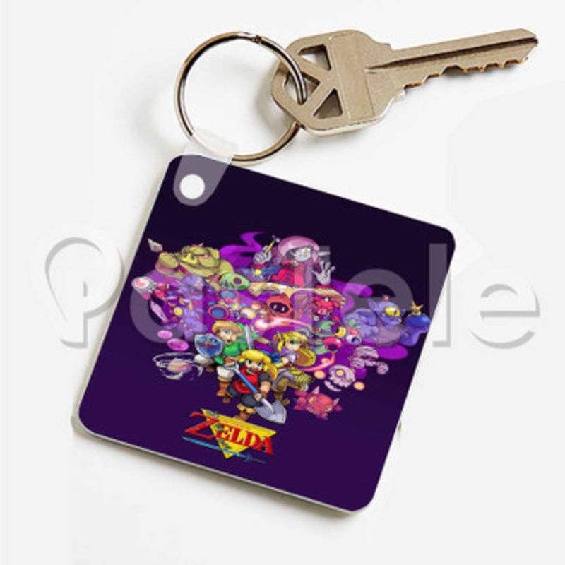 The Legend of Zelda Custom Art Keychain Key Ring Jewelry Necklaces Pendant Two Sides