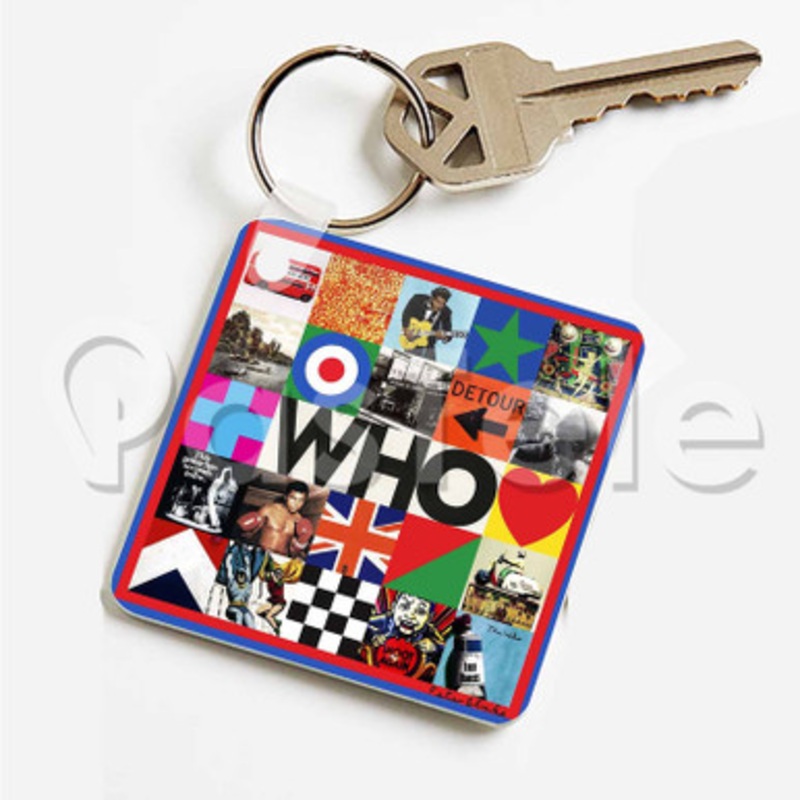 The Who WHO Custom Art Keychain Key Ring Jewelry Necklaces Pendant Two Sides