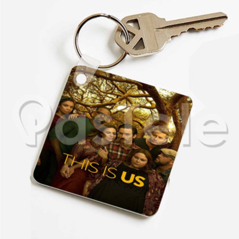 This is Us Custom Art Keychain Key Ring Jewelry Necklaces Pendant Two Sides