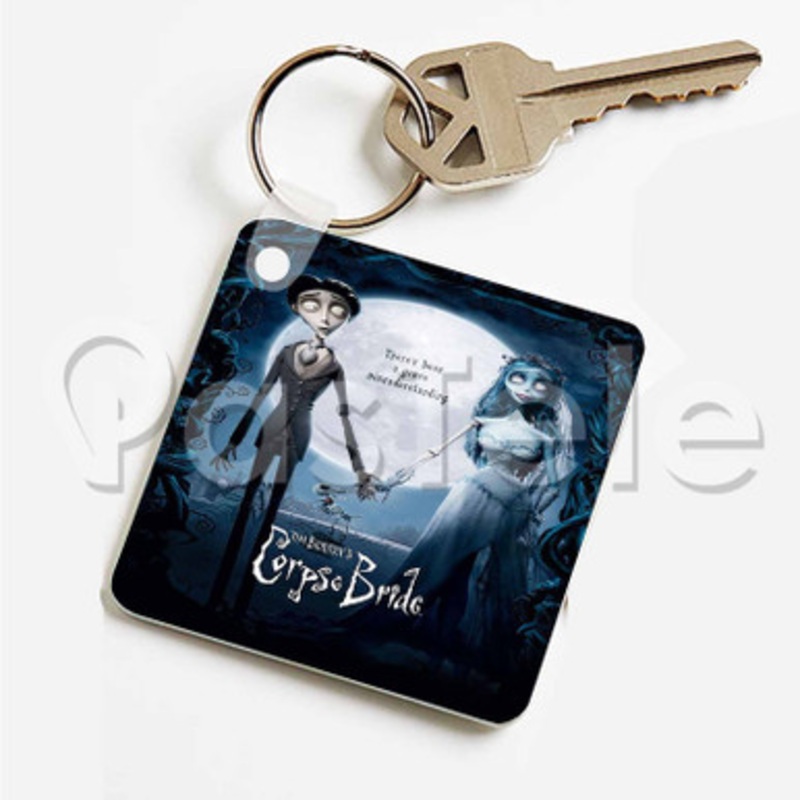 Tim Burton s The Corpse Bride Custom Art Keychain Key Ring Jewelry Necklaces Pendant Two Sides