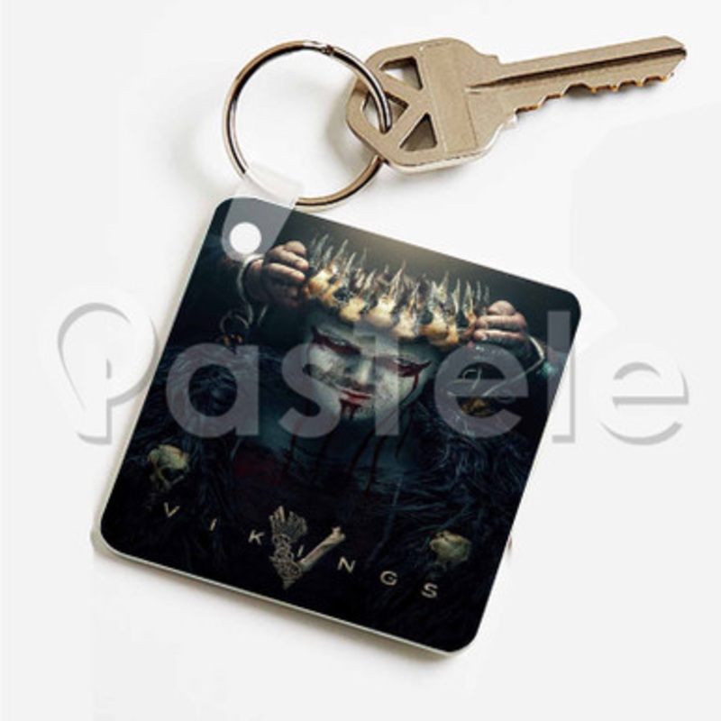 Vikings Custom Art Keychain Key Ring Jewelry Necklaces Pendant Two Sides