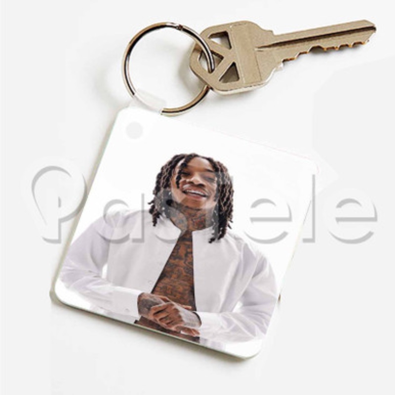 Wiz Khalifa Custom Art Keychain Key Ring Jewelry Necklaces Pendant Two Sides