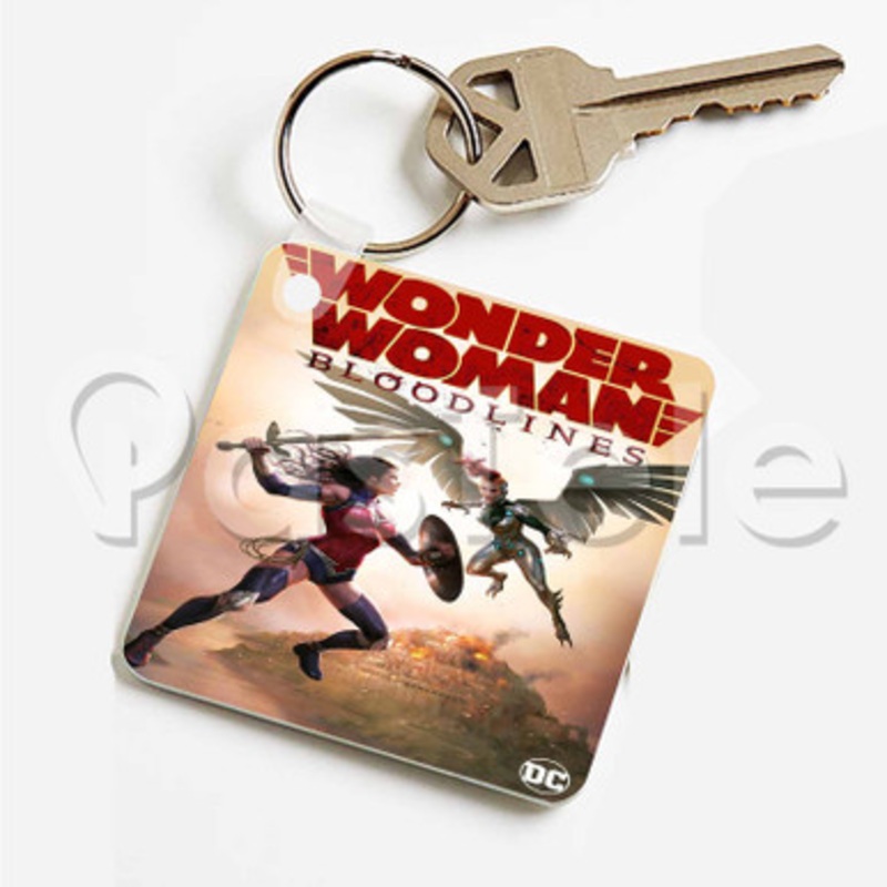 Wonder Woman Bloodlines Custom Art Keychain Key Ring Jewelry Necklaces Pendant Two Sides