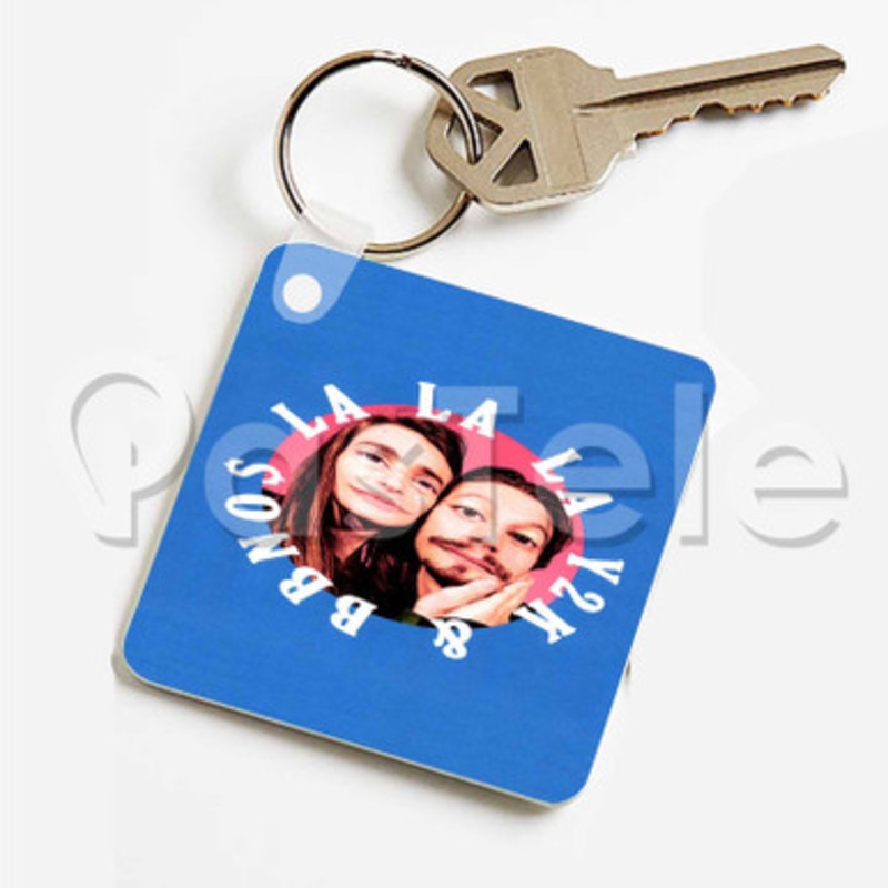 Y2 K bbno Lalala Custom Art Keychain Key Ring Jewelry Necklaces Pendant Two Sides