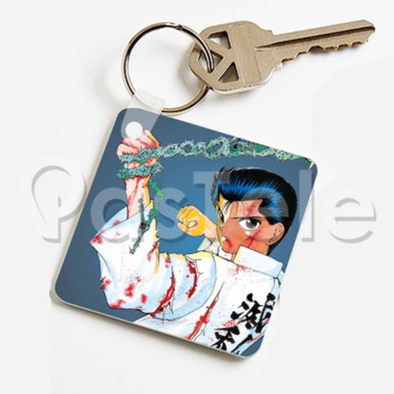 Yu Yu Hakusho Custom Art Keychain Key Ring Jewelry Necklaces Pendant Two Sides