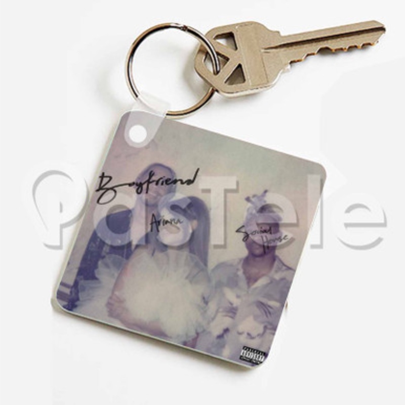 Ariana Grande Social House Boyfriend Custom Keychain Jewelry Necklaces Pendant Two Sides Key