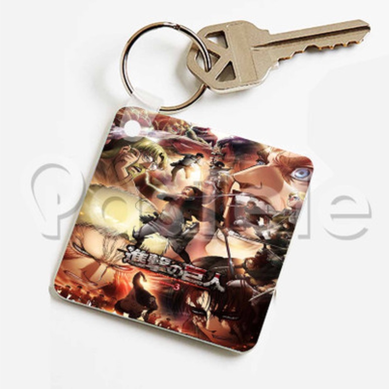 Attack On Titan Season 3 2 Custom Keychain Jewelry Necklaces Pendant Two Sides Key