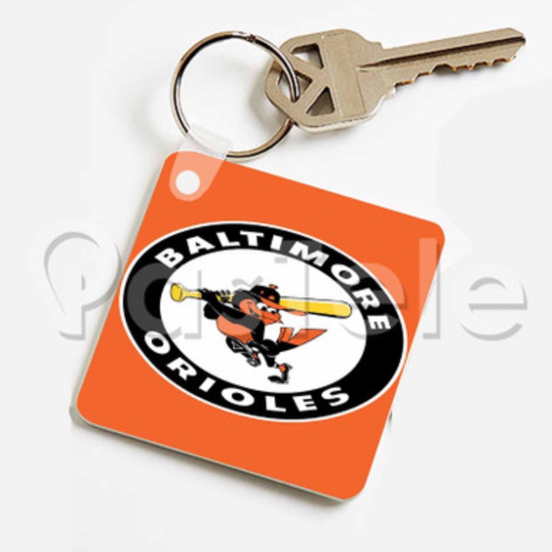 Baltimore Orioles Custom Keychain Jewelry Necklaces Pendant Two Sides Key