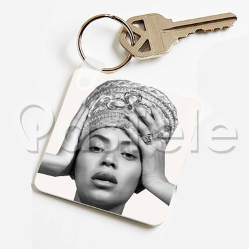 beyonce Custom Keychain Jewelry Necklaces Pendant Two Sides Key