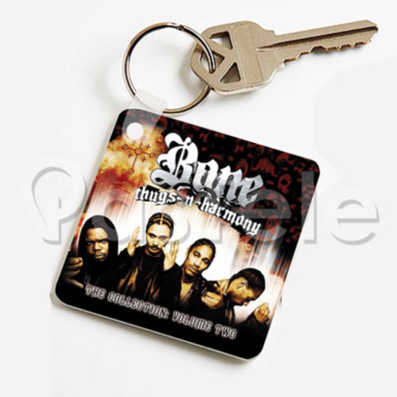 Bone Thugs N Harmony Custom Keychain Jewelry Necklaces Pendant Two Sides Key