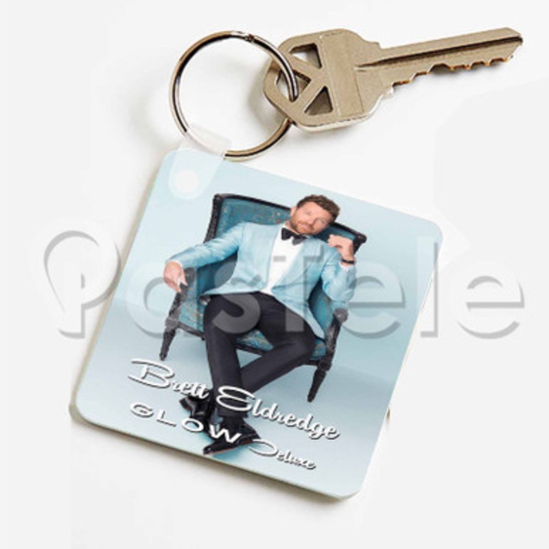 Brett Eldredge Glow Custom Keychain Jewelry Necklaces Pendant Two Sides Key
