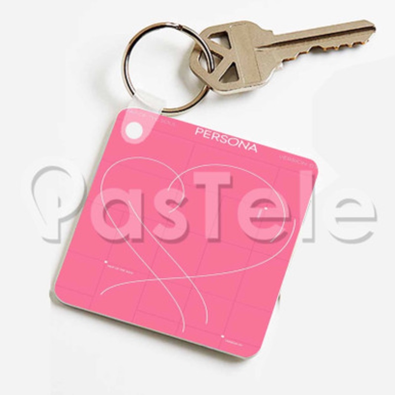 BTS Map Of The Soul PERSONA Custom Keychain Jewelry Necklaces Pendant Two Sides Key