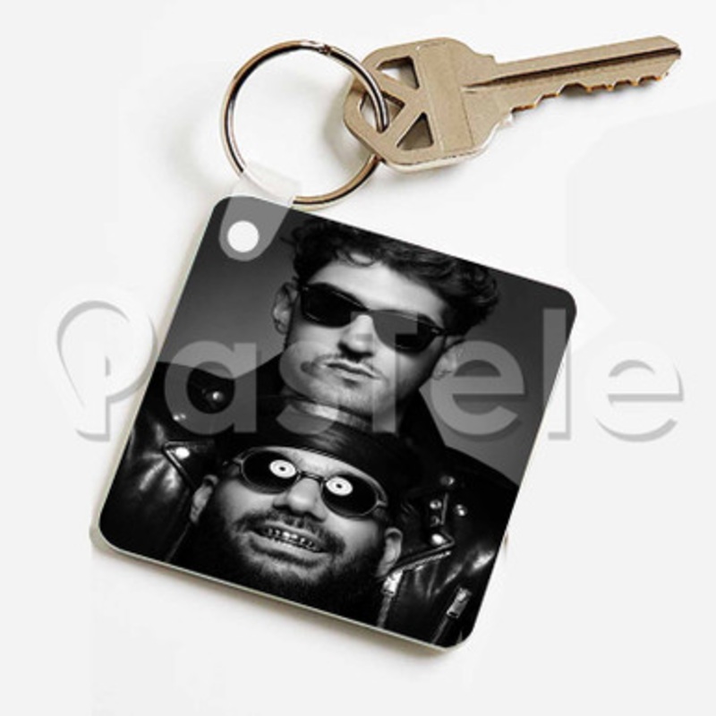 Chromeo Custom Keychain Jewelry Necklaces Pendant Two Sides Key
