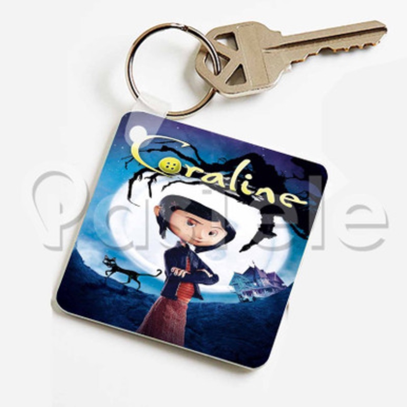 Coraline Custom Keychain Jewelry Necklaces Pendant Two Sides Key