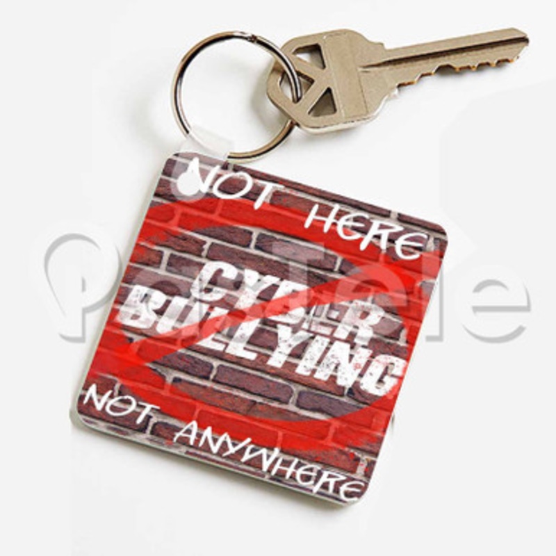 cyberbullying Custom Keychain Jewelry Necklaces Pendant Two Sides Key
