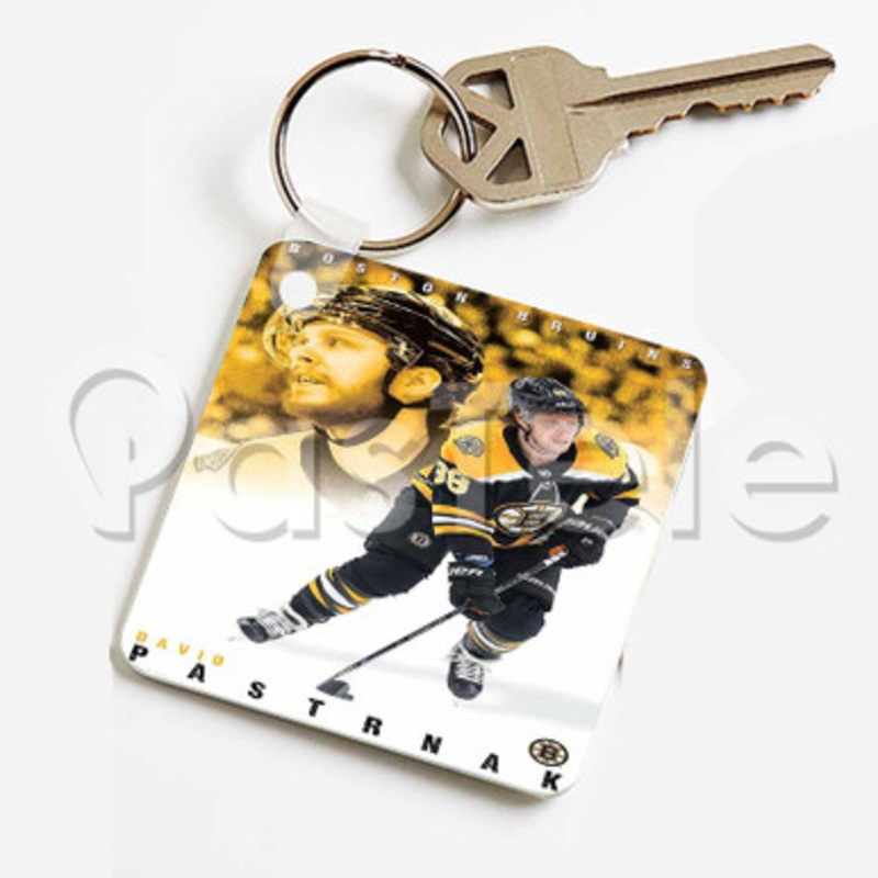 David Pastrn k Boston Bruins NHL Custom Keychain Jewelry Necklaces Pendant Two Sides Key