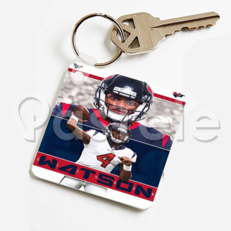 Deshaun Watson NFL Houston Texans Custom Keychain Jewelry Necklaces Pendant Two Sides Key