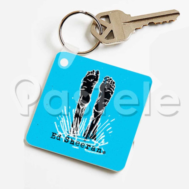 Ed Sheeran Custom Keychain Jewelry Necklaces Pendant Two Sides Key