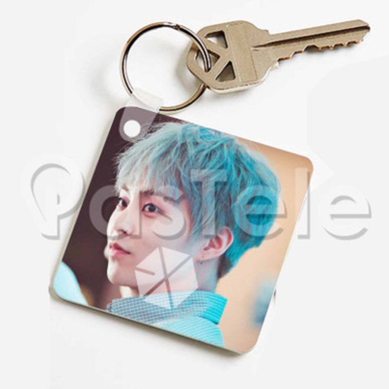 Exo Xiumin Custom Keychain Jewelry Necklaces Pendant Two Sides Key