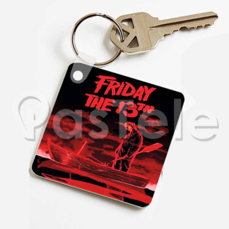 Friday The 13th Custom Keychain Jewelry Necklaces Pendant Two Sides Key